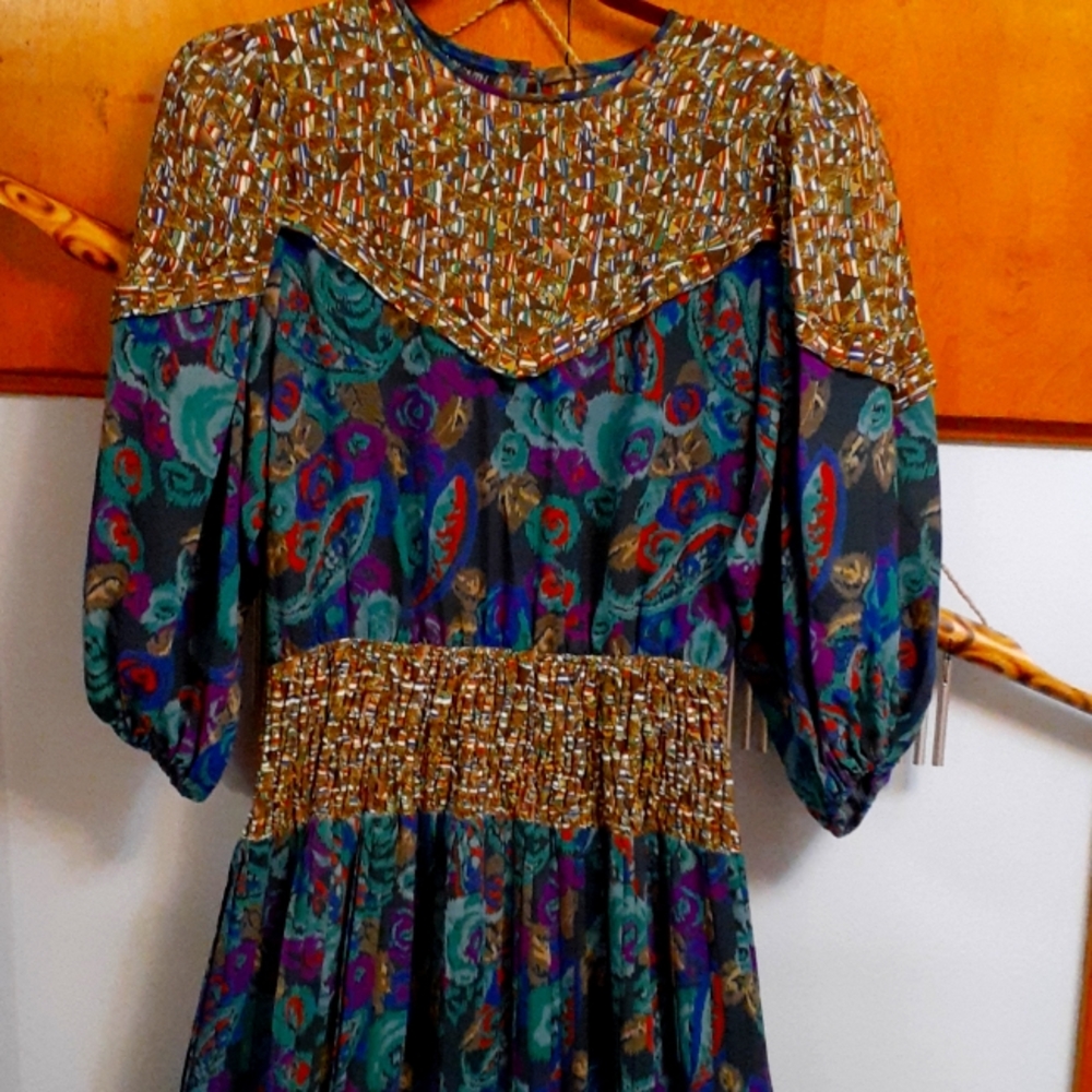 vintage plaza south boho Midi dress